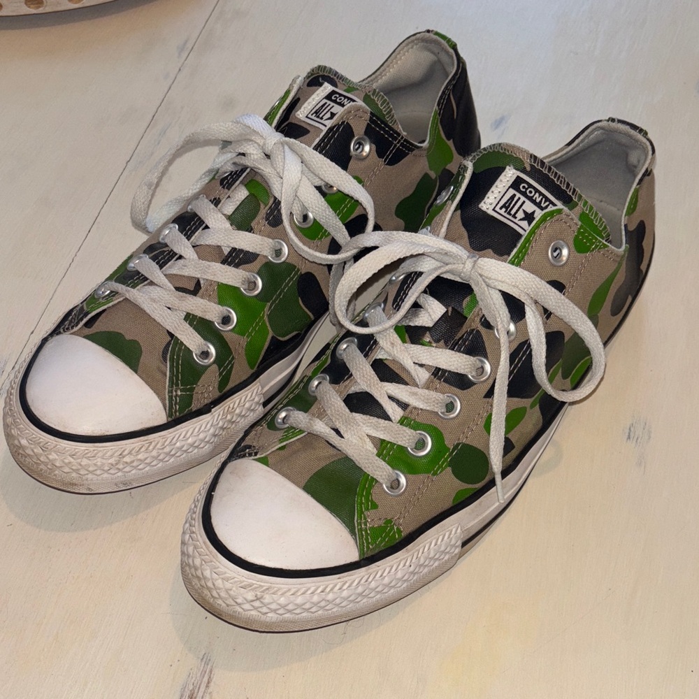 Converse Green Camouflage Sneakers